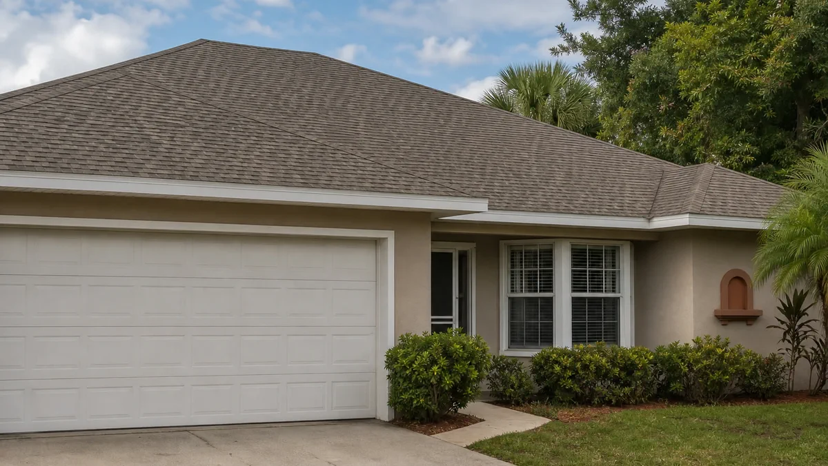 Clean Orlando roof surface after soft wash roof cleaning